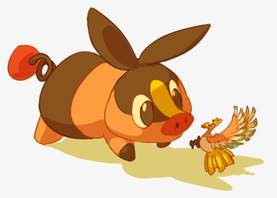 I Have A Tepig Plushie And The Tiny Ho-oh Figure From - Cartoon, HD Png Download, Transparent PNG
