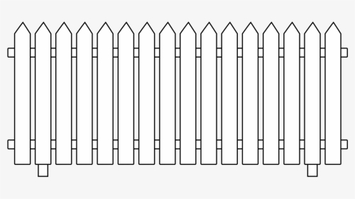 Picket Fence Clipart - White Picket Fence Graphic, HD Png Download, Transparent PNG