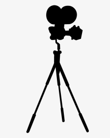Photographic Film Tripod Hollywood Movie Camera - Silhouette Tripod Png, Transparent Png, Transparent PNG