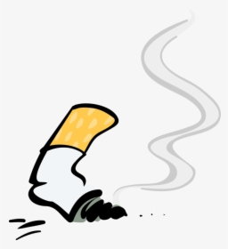 Vector Illustration Of Discarded Tobacco Cigarette - Cigarette, HD Png Download, Transparent PNG