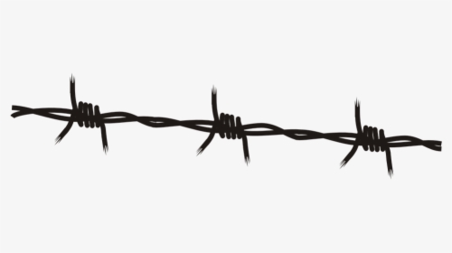 Barb, Wire, Black, Border, Line, Fence, Razor, Spikes - Transparent Background Barbed Wire Clipart, HD Png Download, Transparent PNG