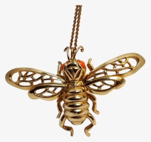 Castlecliff Bumble Bee Pendant Simulated Coral Eyes - Bee, HD Png Download, Transparent PNG