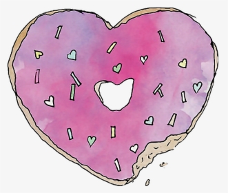 Heart Cool Transparent Tumblr Donuts Png Heart Cool - Png Donut, Png Download, Transparent PNG