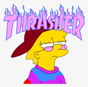 Thrasher, 90s, And Lisa Simpson Image - Cool Lisa Simpson Png, Transparent Png, Transparent PNG