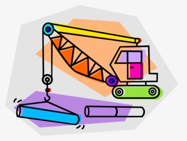 Vector Illustration Of Construction Industry Crane, HD Png Download, Transparent PNG
