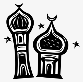 Vector Illustration Of Islamic Mosque Minaret With - Ramadan, HD Png Download, Transparent PNG