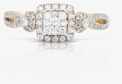 14k Yellow Gold Ladies Diamond Ring - Engagement Ring, HD Png Download, Transparent PNG