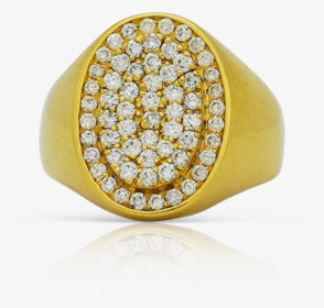 10k Yellow Gold Men S Diamond Ring - Engagement Ring, HD Png Download, Transparent PNG