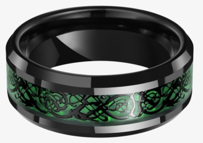 King Will Dragon Polished Ring Of Green Fibre & Black - Ring, HD Png Download, Transparent PNG