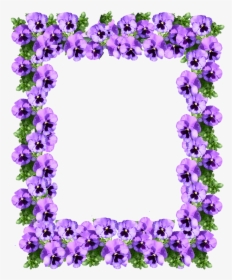 Free Floral Borders - Flower Border Designs Purple, HD Png Download, Transparent PNG