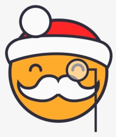 Monocle Santa - Emoji, HD Png Download, Transparent PNG