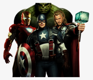 Imagens Para Montagens Digitais - Hulk Ironman Thor Captain America, HD Png Download, Transparent PNG