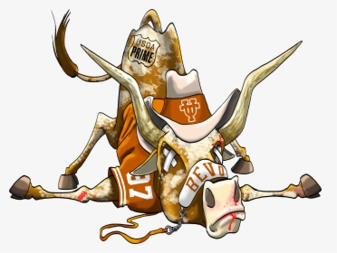 Transparent Longhorn Mascot Clipart - Texas Longhorn Mascot Cartoon, HD Png Download, Transparent PNG