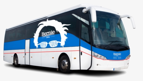 Bernie Sanders Car - White Coach Bus, HD Png Download, Transparent PNG