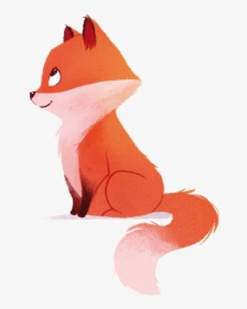 Red Fox Drawing Watercolor Painting Illustration - Renard Mignon Dessin, HD Png Download, Transparent PNG
