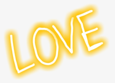 #love #textart #wordart #words #text #heart #yellow - Love Png Text Neon, Transparent Png, Transparent PNG