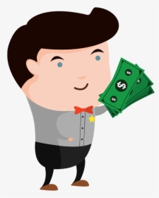 Cartoon Money Png - Cartoon Person With Money, Transparent Png, Transparent PNG