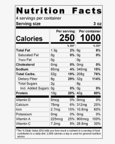 Honey Bunches Of Oats Honey Roasted Nutrition Label, HD Png Download, Transparent PNG