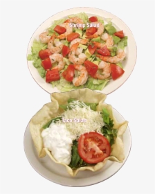 A Shrimp Salad And Taco Salad - Caesar Salad, HD Png Download, Transparent PNG