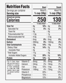 Blueberry Crisp Nutritional Facts - Clif Granola Nutrition Facts, HD Png Download, Transparent PNG