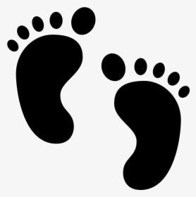Free Baby Feet Icon 375730 - Baby Feet Clipart Black And White, HD Png Download, Transparent PNG