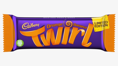 This Limited Edition Bar Adds A Hint Of Orange To The - Cadburys Chocolate Orange Twirl, HD Png Download, Transparent PNG
