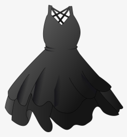 Black Party Dress - Black Dress Clip Art, HD Png Download, Transparent PNG