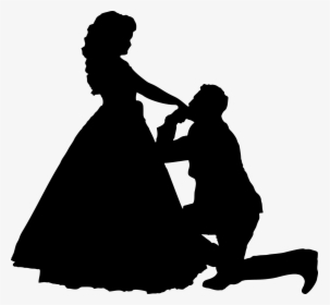 Woman Female Clip Art - Man On One Knee Proposing, HD Png Download, Transparent PNG