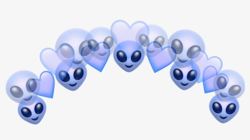 #alien #👽 #heart #tumblr #aliens #emoji #emojis #crown - Alien Emoji Crown Transparent, HD Png Download, Transparent PNG