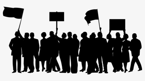 Crowd Silhouette Png Hd Image - Demonstration Clipart, Transparent Png, Transparent PNG
