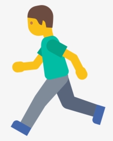 Walking Emoji Png - Png Running Emoji Hd, Transparent Png, Transparent PNG