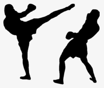 Kickboxing Muay Thai Karate - Kickboxing Silhouette, HD Png Download, Transparent PNG