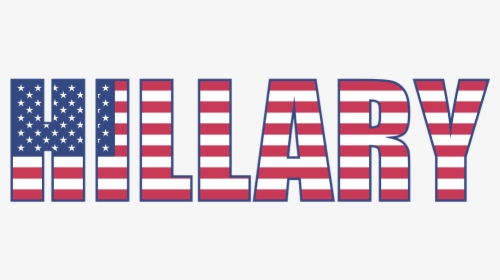 Hillary, Clinton, Presidential, President, Elect - Name With American Flag, HD Png Download, Transparent PNG