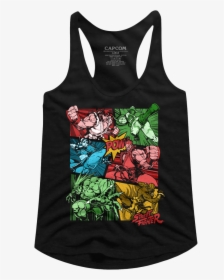 Comic Book Action Street Fighter Racerback Tank Top - T-shirt, HD Png Download, Transparent PNG