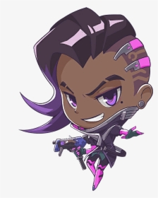 Transparent Sombra Png - Overwatch Sombra Cute Spray, Png Download, Transparent PNG