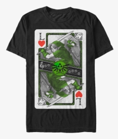 Link Playing Card T-shirt - Legend Of Zelda Mens Shirt, HD Png Download, Transparent PNG