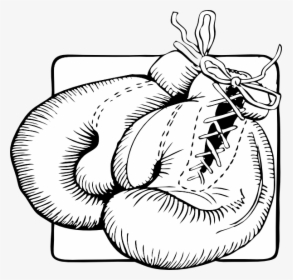 Glove Vector Muay Thai - Outline Boxing Gloves Tattoo, HD Png Download, Transparent PNG