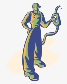 Gas Clipart Service Station - Gas Attendant Clipart Png, Transparent Png, Transparent PNG