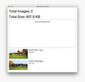 Image Size Calculator App Angular2 Electron - Electron Drag And Drop, HD Png Download, Transparent PNG