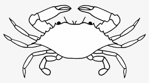 Crab Black And White Legs - Crab Black And White, HD Png Download, Transparent PNG