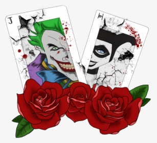 The Harley Quinn Cards - Joker And Harley Quinn Drawings, HD Png Download, Transparent PNG