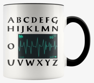 Nurse Alphabet Pqrst Heartbeat Monitor Wave Mug - Beer Stein, HD Png Download, Transparent PNG