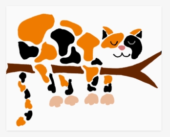 Funny Funky Calico Cat In Tree Poster 20 X16, HD Png Download, Transparent PNG