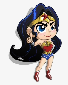 Chibi Wonder Woman By Fujuzakinc - Wonder Woman Cartoon Png, Transparent Png, Transparent PNG