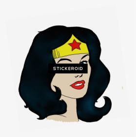 Wonder Woman Transparent Png Wonder Woman Mask Clipart - Cartoon Wonder Woman Face, Png Download, Transparent PNG