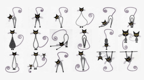 Calico Kitties Embroidery Designs - Illustration, HD Png Download, Transparent PNG