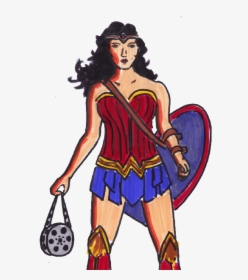 Wonder Woman Cartoon With Lasso, HD Png Download, Transparent PNG