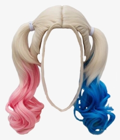 Hdr Wig Pigtails Blue Pink Suicidesquad Harleyquinn Harley Quinn Hair Roblox Hd Png Download Transparent Png Image Pngitem - mermaid princess hair roblox