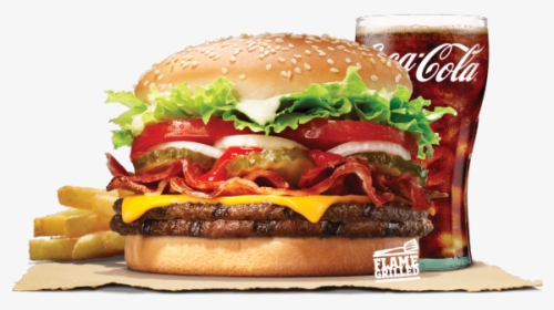 Double Whopper Bacon Cheese Value Meal - Burger King Whopper Cheese, HD Png Download, Transparent PNG