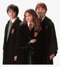 Friends Png No Backgrounds - Gryffindor Harry Ron And Hermione, Transparent Png, Transparent PNG